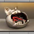 Cat Statue Trinket Storage Sculpture Cat Figurine Collection Crafts Creative Sundries Container Ornament for Party Living Room Decor.