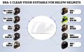 Steelbird SBA-1 Helmet Visor Compatible for All SBA-1 Model Helmets (Clear Visor).