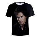TV Series The Vampire Diaries Damon Salvatore Elena Gilbert Stefan Salvatore 3D T-Shirt Men/Women Short Sleeve T Shirt Clothes. 