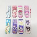 6pcs/set Sanrio Kuromi Magnetic Bookmark Cartoon Book Mark Kawaii School Supplies Magnetic Bookmark Clip Book Readers Stationery. 