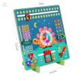 Wooden Learning Calendar Weather Season Time Cognitive Puzzles Learning Educational Toy for Girls. 