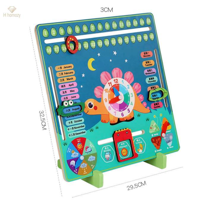Wooden%20Learning%20Calendar%20Weather%20Season%20Time%20Cognitive%20Puzzles%20Learning%20Educational%20Toy%20for%20Girls%20-%20Image%209