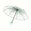 Portable Cherry Blossom Umbrellas, Clear Cute Romantic 8 Sturdy Ribs Manual Umbrellas with Rain Fashion Umbrellas Photography Umbrellas. 