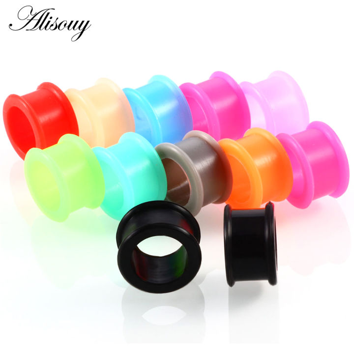 Alisouy 3-25mm Silicone Ear Plugs And Tunnels Piercing Expander Piercing Tunnel Ear Tunnels Stretchers Plug oreille Ear Gauges