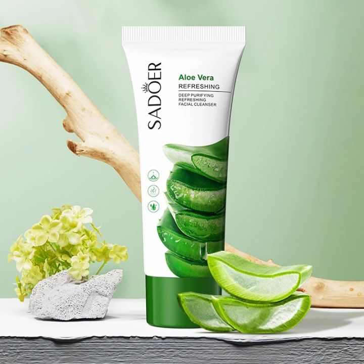 SADOER Deep Purifying Aloe Vera Moisturizing Refreshing Facial Cleanser 100 gm