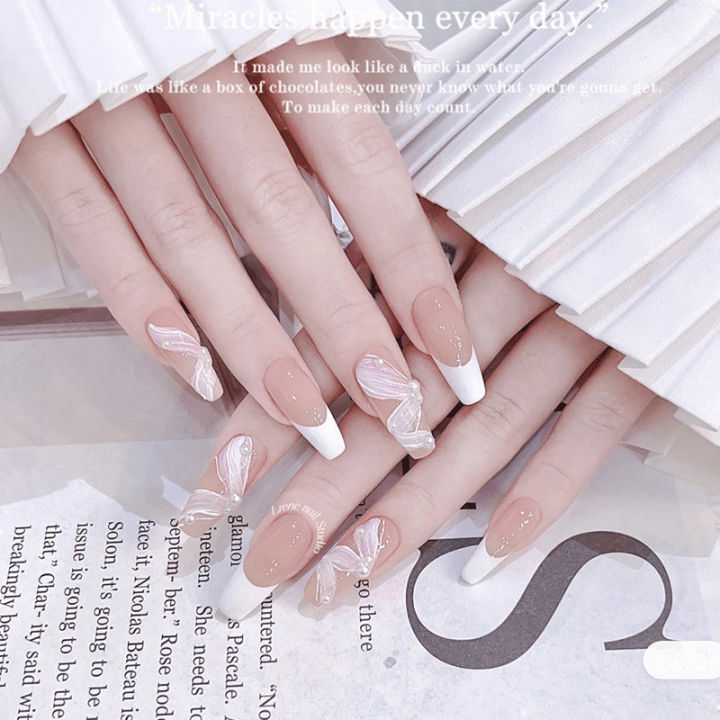 ins%20high-end%20Internet%20celebrity%20silk%20smoke%20ribbon%20nail%20art%20stickers%20gentle%20ballet%20nail%20back%20glue%20pure%20desire%20style%20Xiaohongshu%20-%20Image%202