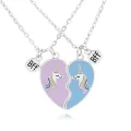 Valentine's Day Jewelry Gift Best Friend Friendship Sister Bestie Bff Broken Heart Bracelet Necklace Jewelry for Women Men. 