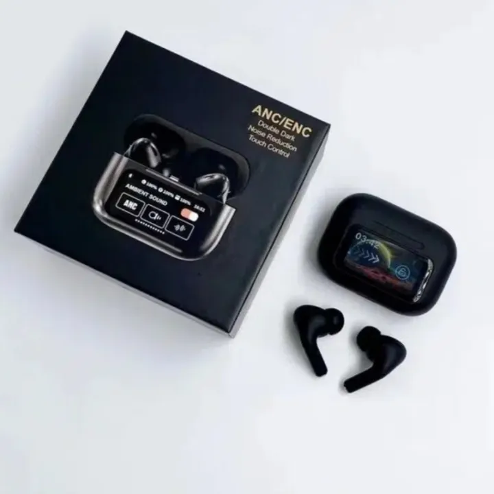Airpods%20A9%20pro%20TWS%20Bluetooth%20Headphones%20Wireless%20Earbuds%20Touch%20Screen%20Display%20with%20Earbuds%20-%20Black%20-%20Image%204