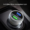 Dual Port USB Car Charger 65W Spuer Flash Charger in Car Super Dart for Realme USB A VOOC High Current 6A for OPPO Reno 6 ACE 2. 