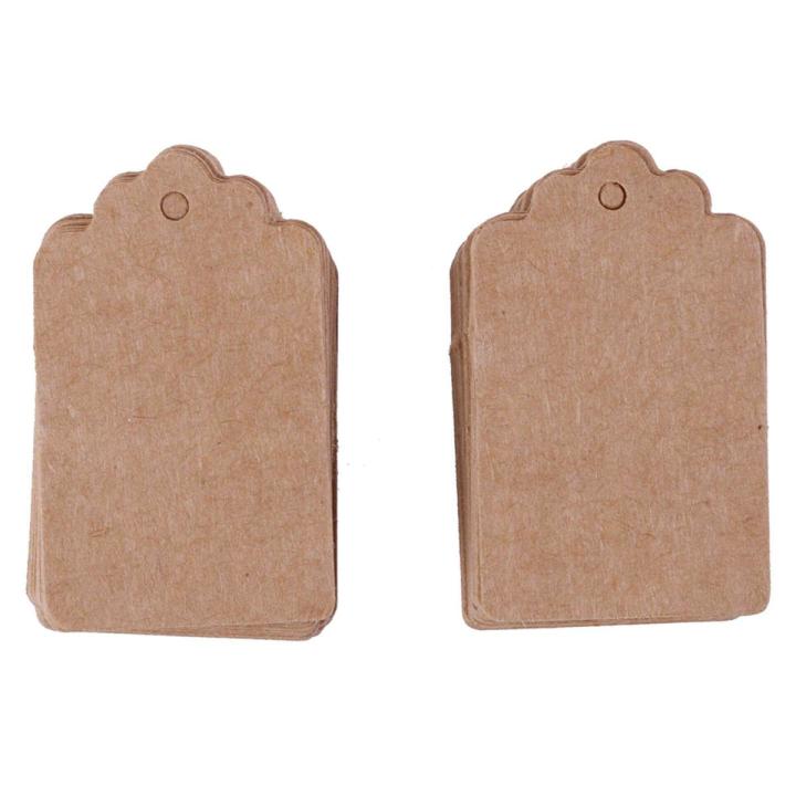100 Pcs Kraft Paper Label Price Wedding Party Gift Card Packaging Labels