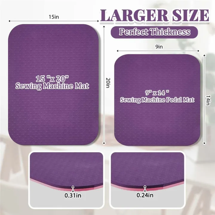 Noise%20Reduction%20Mat%20Sewing%20Tool%20for%20Sewing%20Machines%20Reduce%20Vibrations%20Prevent%20Movement%20and%20Slipping%20Table%20Purple%201Set%20-%20Image%202