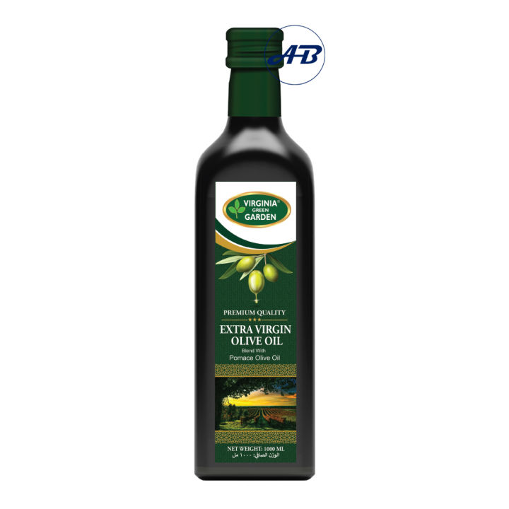VIRGINIA GREEN GARDEN EXTRA VIRGIN OLIVE OIL BLEND WITH POMACE OLIVE OIL 1ltr product of Spain
