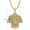 HNSP Lionel Messi 10 Jersey Pendant Chain Necklace For Men Boy Soccer Fan Football Hip Hop Jewelry Messi Accessories. 