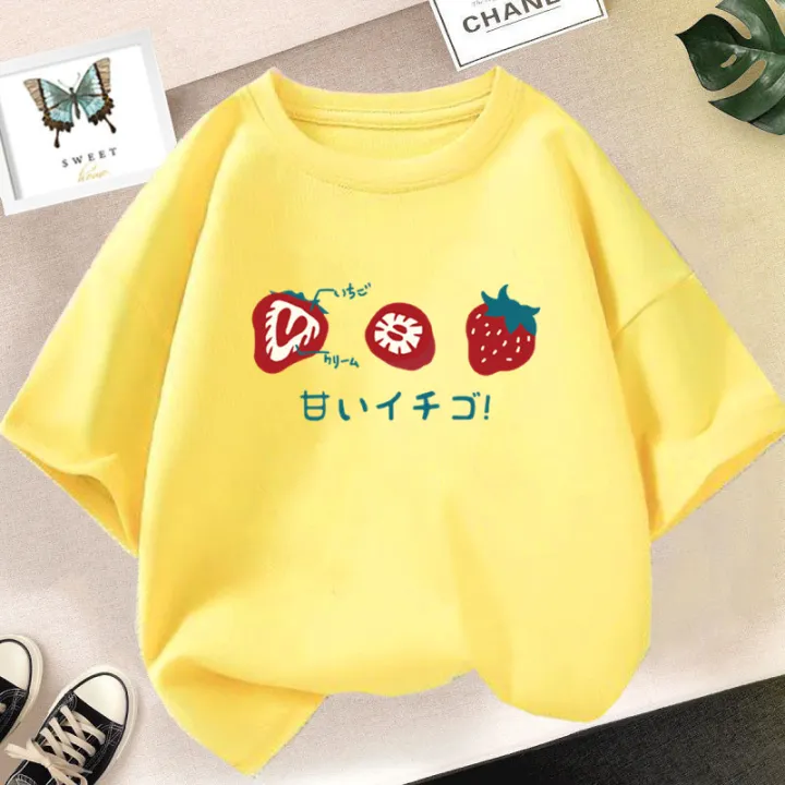 Strawberry%20Juice%20Graphic%20Print%20T-shirt%20Girls%20Aesthetic%20Pink%20Tops%20Tee%202023%20Summer%20New%20Fashion%20Kids%20T%20Shirt%20-%20Image%207