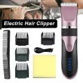 Professional Hair Clipper Men's Barber Beard Trimmer Rechargeable Hair Cutting Machine Ceramic Blade Low Noise Adult Kid Haircut. 