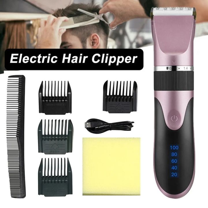 Professional%20Hair%20Clipper%20Men's%20Barber%20Beard%20Trimmer%20Rechargeable%20Hair%20Cutting%20Machine%20Ceramic%20Blade%20Low%20Noise%20Adult%20Kid%20Haircut%20-%20Image%202