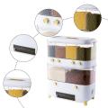 Grain Dispenser Grid Food Dispenser Rice Container Bulk Food Storage Grain Canisters Moisture Proof/Airtight Dry Food Storage. 