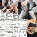 56pcs Waterproof Temporary Tattoo Sticker English Letters Tatoo Fake Tatto Neck. 