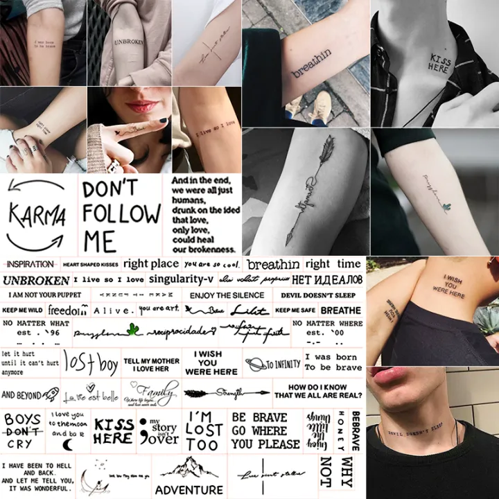 56pcs%20Waterproof%20Temporary%20Tattoo%20Sticker%20English%20Letters%20Tatoo%20Fake%20Tatto%20Neck%20-%20Image%202