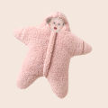 Newborn baby sleeping bag, baby one-piece, starfish, cute crawling suit, autumn and winter, thickened kick-proof bag, anti-startling. 