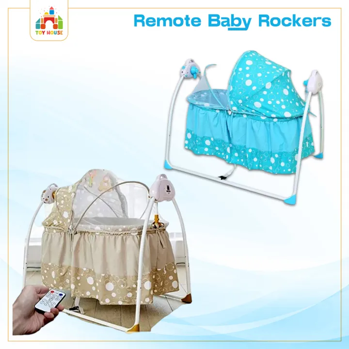 Remote%20Control%20Baby%20Rocker%20Automatic%20Cradle%20With%20Electric%20Swing%20Bed%20for%20New-born%20Baby%20(USB+Bluetooth)%20-%20Image%203