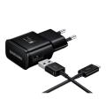 Samsung Adaptive Fast Charger For Samsung Galaxy S3 S4 S5 S6 S6 EDGE S7 S7 Edge Quick Charge Power Adapter With Micro USB Cable - Black. 