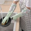 Dishwashing Gloves Warm Rubber Waterproof Kitchen Washing Dishes Housework Gloves Women’s Waterproof Cleaning Gloves. 