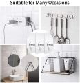 Adhesive Nails Wall Hooks Strong Poster Screw Stickers Wall Hook Closet Cabinet Shelf Pegs Wall Hook Hangers Kitchen Bathroom.