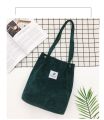 Mumu #3006 Korean Candy Color Corduroy Canvas Bags Tote Bag For Women. 