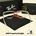New Men Fashion Eyeglasses Best Reading glasses Classic New Design Transparent glass Best Premium Quality Man Endgame Cutout White -Eyeglass Glass Latest Trends Eye Glass Frame Unisex. 