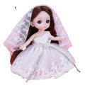 （New）6 inche Doll Toy Delicate Makeup Movable Joint Trendy 1/8 Big Eye Doll for Collection. 