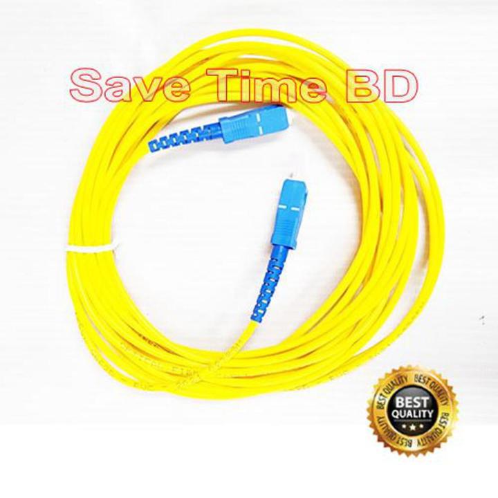 Optical Fiber Cable Single-Mode Optic Jumper PVC Case SC/APC-SC/UPC 15 Feet Length