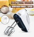 Electric Egg Beater and Mixer for Cake Cream - White. 