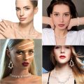 300pcs Mixed Sizes Crystal Rondelle Light AB Gems Loose Beads Clear Crystal Glass Crafts Shiny Jewelry DIY Necklace Kit.