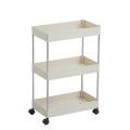 Storage Rack Kitchen Slim Slide Tower Wheels Space Shelf 3-Layer. 