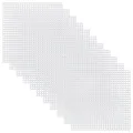 30 Pieces Plastic Mesh Canvas Sheets for Embroidery, Acrylic Yarn Crafting, Knit and Crochet Projects (10.6 x 10.6cm). 
