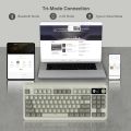 M87 PRO Retro Grey OLED Display Knob 75% TKL Tri-Mode Wireless Mechanical Keyboard Hot Swap Gamer Keyboard RGB Backlit for Win.