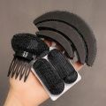 Reusable Hair Fluffy Pads Sponge Hair Base Styling Insert Tool Hair Puff Magic Clip Hair Donut Bun Maker Root Pad Hair Clip Set. 