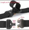 Fashionable High Quality Men Black Nylon Belt Outdoor Automatic Buckle Canvas Belts.