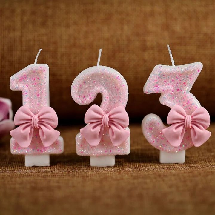 Number%208%20Birthday%20Candles%20Cake%20Topper%20Candles%20with%20Pink%20Bow%20for%20Girl%201st%20Birthday%20Party%2016th%20Party%20Cake%20Decoration%20Baby%20Shower%20-%20Image%205