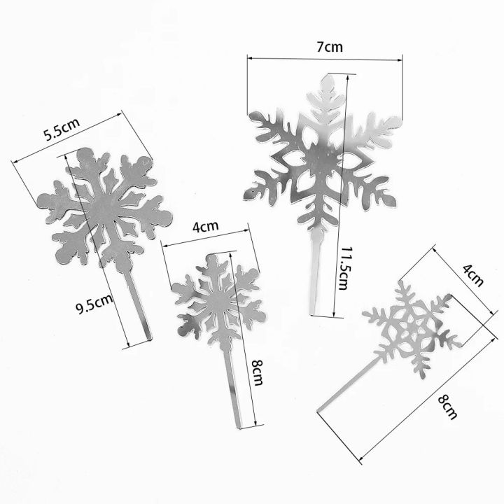 20pcs%20Plastic%20Snowflake%20Cake%20Topper%20Girl%20Princess%20Birthday%20Cupcake%20Topper%20Christmas%20Baby%20Shower%20Wedding%20Party%20Glitter%20Cake%20Decor%20-%20Image%205