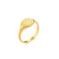 2023 Creative Eagraved Facial Expression of Moon Sun Star Gold Plated Ring Tarnish Free Stainless Steel Godness Signet Ring. 