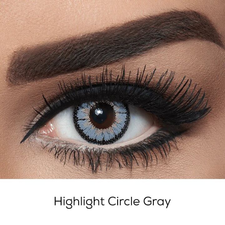 Bella Circle Gray Highlight Color Contact Lens with Regular Kit Box. For men,women/Unisex. Bella Highlight Series. #circle.gray