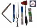 Instrument Set for Medical Student, Doctors and MBBS Student - Hammer, Tuning Fork, Tounge Depressor, Thermometer, Tape ,Cotton, Pen torch. 