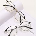 Unisex Metal Ultralight Round Frame Glasses Classic Optical Eyewear Myopia Glasses Vision Care Eyeglasses Strength 0.0~-4.0. 