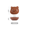 Bear Plate Bowl Tableware Ceramics Fruit Noodle Breakfast Salad Bowl Plate Fruit Dishes Sauce Utensils For Kitchen Dessert Tray. 