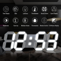 3D LED Digital Wall Alarm Clock 15 Inch Large Snooze Night Light USB Powered with Remote Control Function Time/Date - wall clock  Dhaka Shopping Zone. 