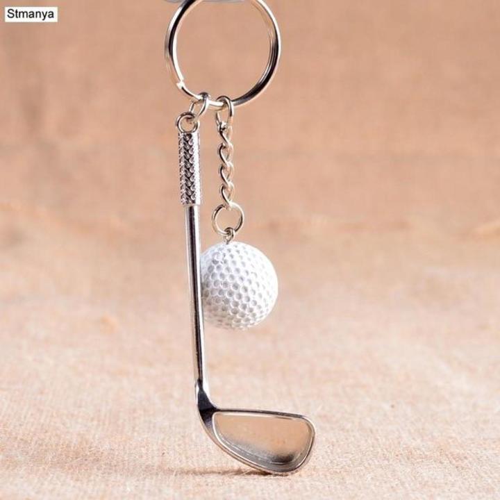 Metal Golf Club ball keychain for Car bike motor cycle Key Chain Key Ring Holder Pendants Gift