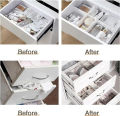 6/pcs Pieces Adjustable Drawer Divider Partition Durable Storage Cosmetic Socks Underwear Drawer Clothes Organizer Cabinets _ Alpha Bridge.