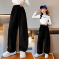 Girls Pants Spring Autumn Korean Style Cotton Boy Girl Loose Pants Cargo Pants Children's Casual Sports Pants 5-14Y.